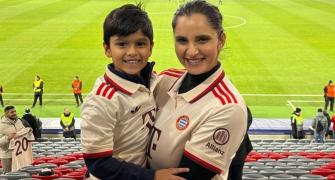 Sania, Izhaan Cheer Bayern Munich