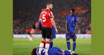 EPL: Player sent off for pulling Cucurella's hair!