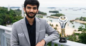 Gukesh's First Look at the World Championship Trophy