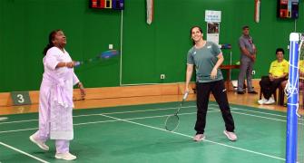 SEE: Prez Plays Badminton With Saina