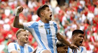 Chaos as Morocco beat Argentina in football opener