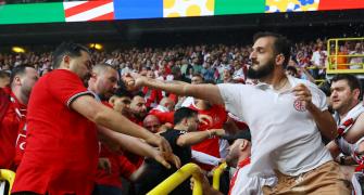 Euro 2024: Fisticuffs breakout in stadium 