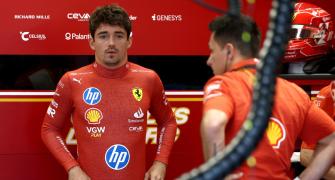 Ferrari's Leclerc fined for swearing