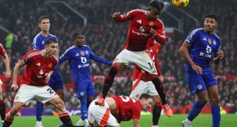 EPL PIX: United thrash Leicester; Ipswich stun Spurs 