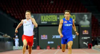 PIX: Pole Vault champ Duplantis wins 100m showdown