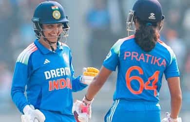 Smriti, Pratika, Harleen shine as India pile up 281/7