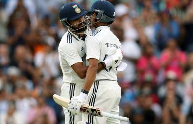 PIX: India Take Command As Akash, Jaiswal Hit Fifties