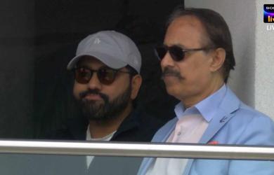 Surprise! Rohit makes unexpected appearance at Oval