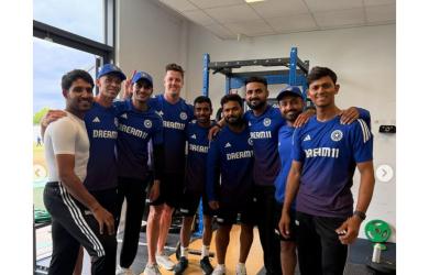 India players hit gym ahead of Manchester Test
