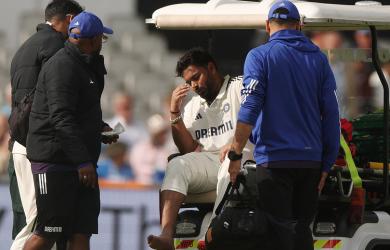 Pant stretchered off with nasty foot injury!