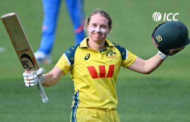 Alyssa Healy's ton in farewell ODI propels Australia to huge total