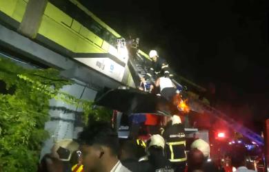 Monorail train with 200 onboard stalls in Mumbai amid rain, rescue op on