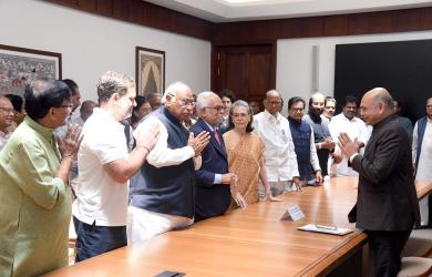 Justice Reddy Files Nomination For Veep Poll