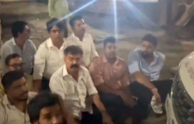 In midnight drama, police drag NCP-SP MLA during protest