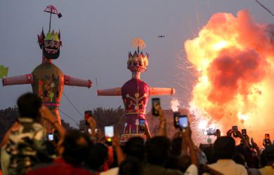 Ravan And His Brothers Go Up In Flames