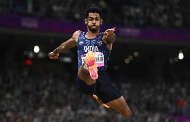 Sreeshankar leaps to third title after injury comeback