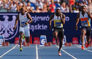 Thompson edges Lyles in Olympic final rematch