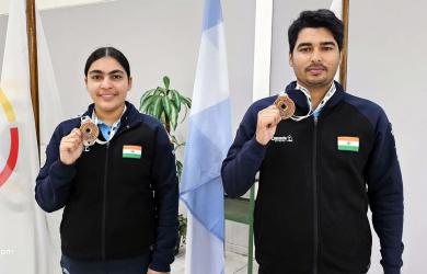 Saurabh-Suruchi win 10m air pistol mixed team bronze