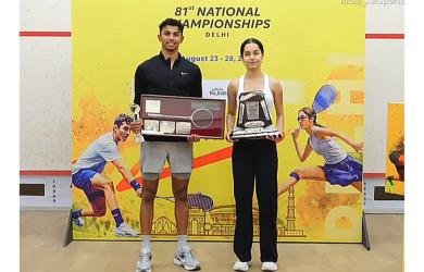 Teen squash sensation Anahat claims hat-trick of national titles