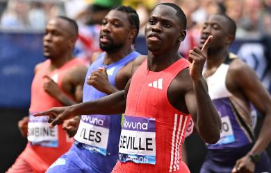 Seville Edges Olympic Champ Lyles For 100m Title