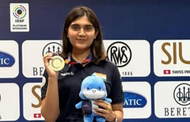 Esha Singh wins women's Air Pistol World Cup gold
