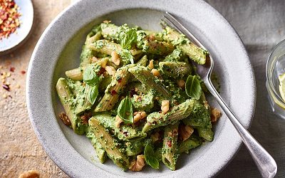 Recipe: Kale-Walnut Pesto Penne