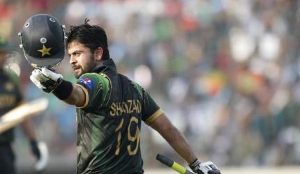 PHOTOS: Shehzad ton keeps Pakistan's semi-final hopes alive