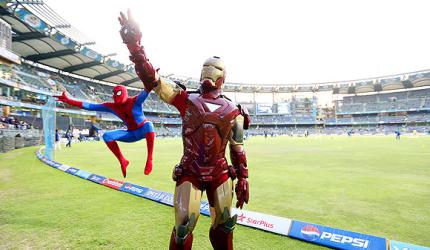 Spotted: Spider-Man, Iron Man at Wankhede Stadium!