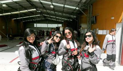 Sakshi Dhoni and friends go skydiving in New Zealand