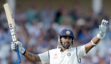 PHOTOS: Vijay's ton gives India the edge on Day 1