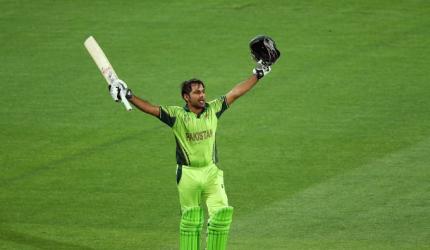 PHOTOS: Ton-up Sarfaraz steers Pakistan to World Cup quarter-finals