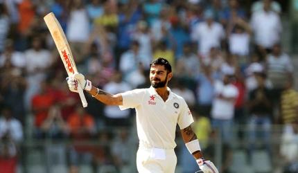 PHOTOS: India close in on victory after Kohli's third double ton