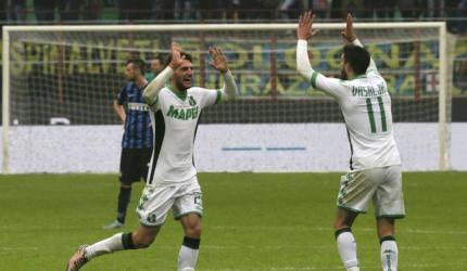 Serie A leaders Inter Milan stunned by Sassuolo 