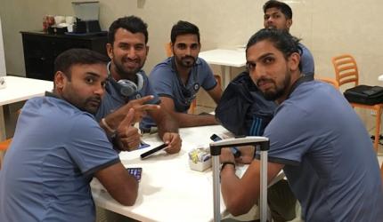 PHOTOS: Upbeat Team India in Kingston for second Test