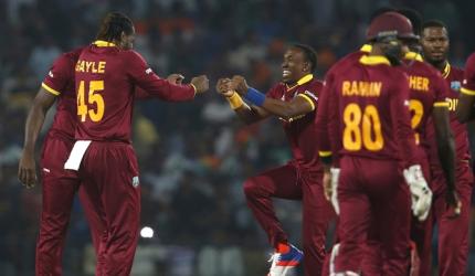 PHOTOS: West Indies edge past South Africa to enter WT20 semis