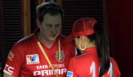 PHOTOS: Preity brings hubby to stadium; Morrison gets flak