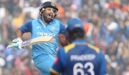 2nd ODI: Ruthless Rohit double ton leads India to series-levelling win