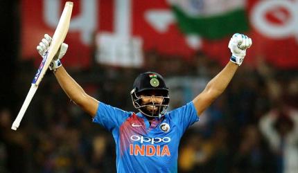 PHOTOS: Rohit equals record for fastest T20 century as India crush SL