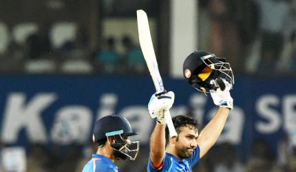 PHOTOS: Ton-up Rohit guides India to 7-wicket win over Aus in Nagpur