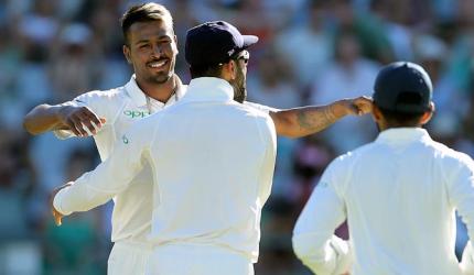 PHOTOS: All-round Pandya keeps India in the hunt