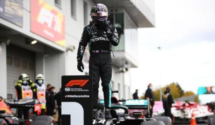 Hamilton matches Schumacher's record with 91st win