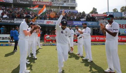 PIX: Kohli gets guard of honour in his 100th Test