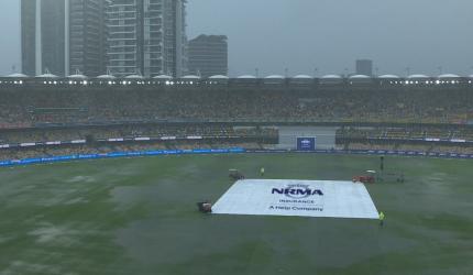 PIX: Rain reigns on Day 1 of Australia-India 3rd Test