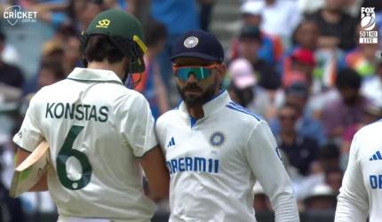 Konstas Clashes With Kohli At MCG