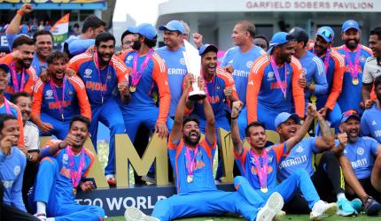 PIX: How Team India celebrated T20 World Cup triumph!