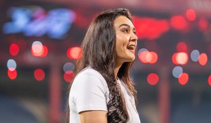 Preity Zinta's Smile Steals the Show at Chinnaswamy
