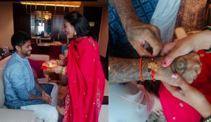 PIX: Surya, Rinku celebrate Raksha Bandhan