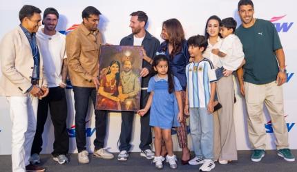 Messi meets Parth Jindal as India Tour hits Mumbai