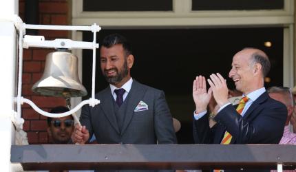 PIX: Pujara rings the traditional Lord's bell on Day 3