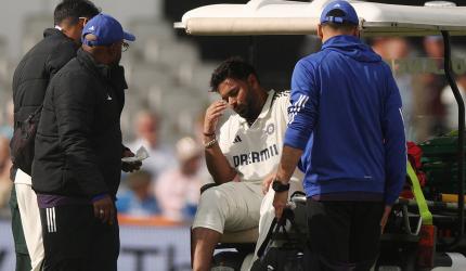 Pant stretchered off with nasty foot injury!